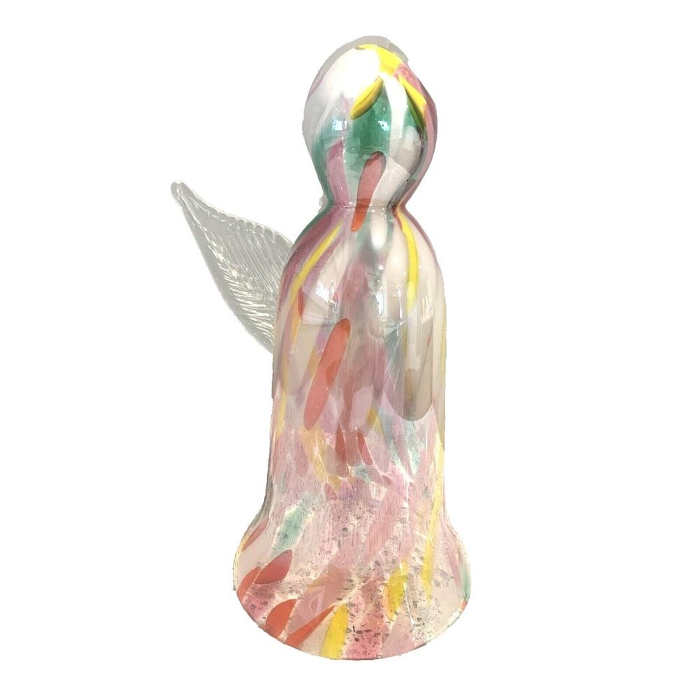 Zorza Hand Made Blown 10" Art Glass Angel Made In Poland